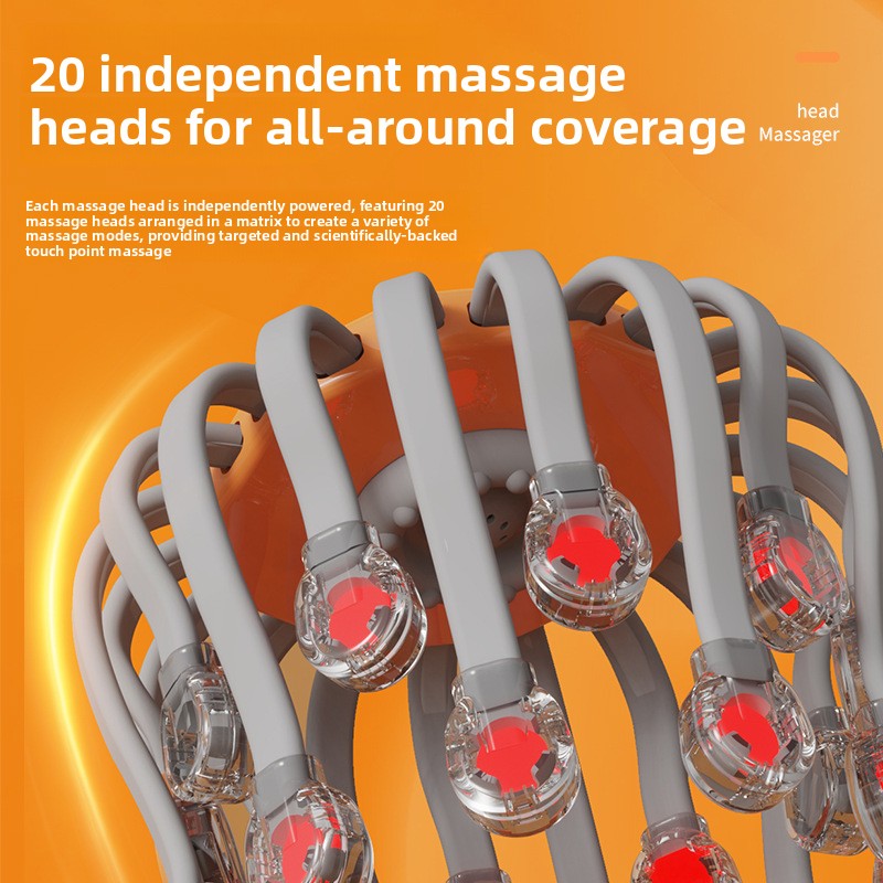 Octopus Scalp Massager with Red Light and Vibration