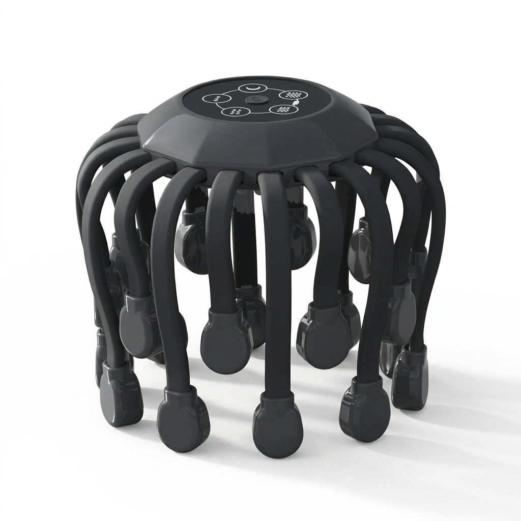 Octopus Scalp Massager with Red Light and Vibration